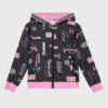 Guess Hooded Windbreaker Giubbino Nero Bambina