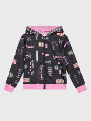 Guess Hooded Windbreaker Giubbino Nero Bambina