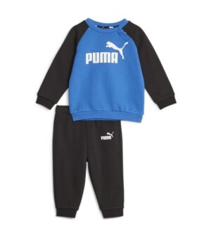 Puma Minicats Ess Raglan Completo Tuta Blu Nero Bambino