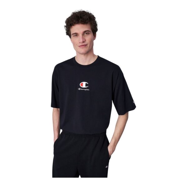 Champion Crewneck T-Shirt Nera Uomo