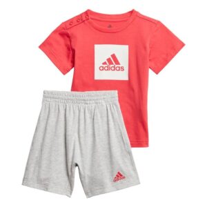 Adidas Logo Summer Jr Completo Rosa Grigio Bambino