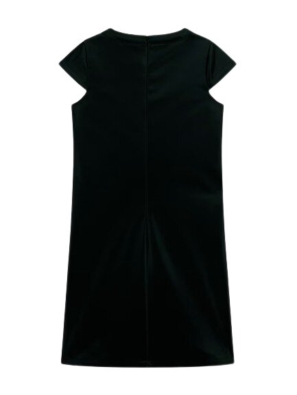 Guess Embellished Faux Leather Dress Vestito Nero Bambina