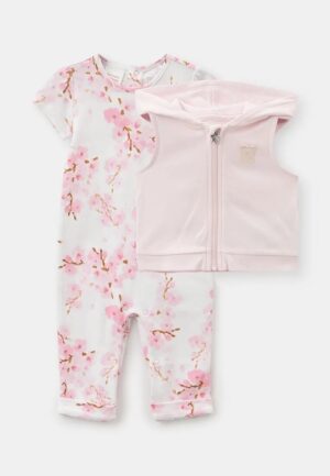 Guess Completo 2 pezzi Bianco Rosa Bambina