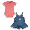 Guess Completo 2 Pezzi Rosa Blu Denim Bambina
