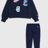 Champion Crewneck Suit Completo Total Blu Bambina