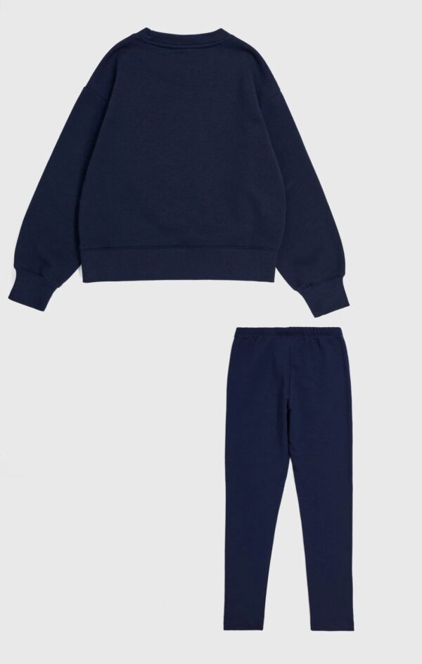 Champion Crewneck Suit Completo Total Blu Bambina