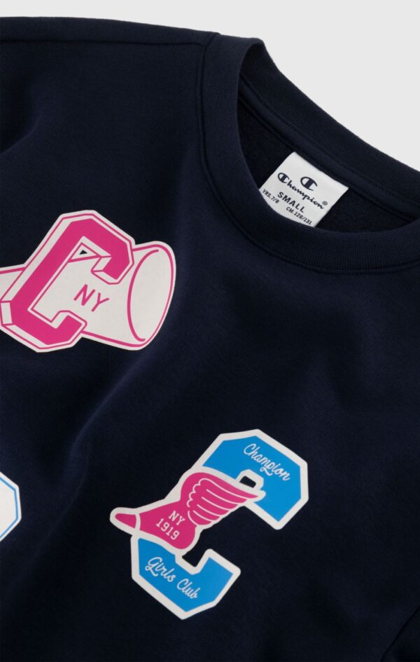 Champion Crewneck Suit Completo Total Blu Bambina