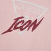 Guess SweaT-shirt logo Icon strass Felpa Rosa Bambina