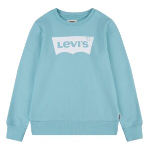 Levi's Kids Sweater Bawing Met Logo Felpa Girocollo Azzurra Bambine Ragazze
