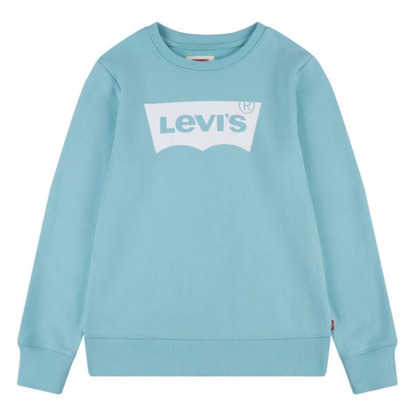 Levi's Kids Sweater Bawing Met Logo Felpa Girocollo Azzurra Bambine Ragazze