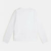 Guess Felpa Girocollo Bianca Con Ricami Bambina