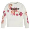 Guess Front Logo Sweatshirt Felpa Girocollo Bianca Bambina