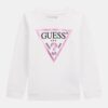 Guess felpa infant-Kids bianca con logo laminato Bambina