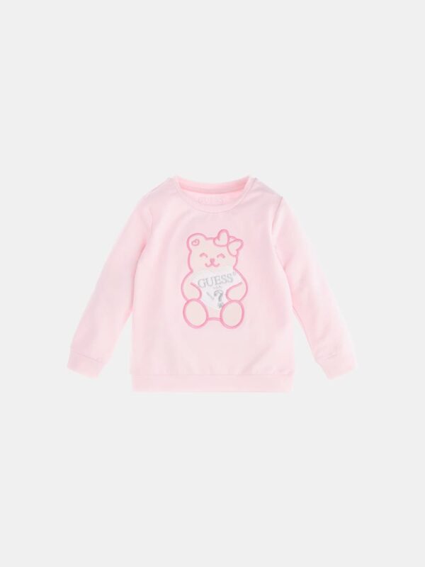 Guess Kids Felpa Girocollo Rosa Bambina