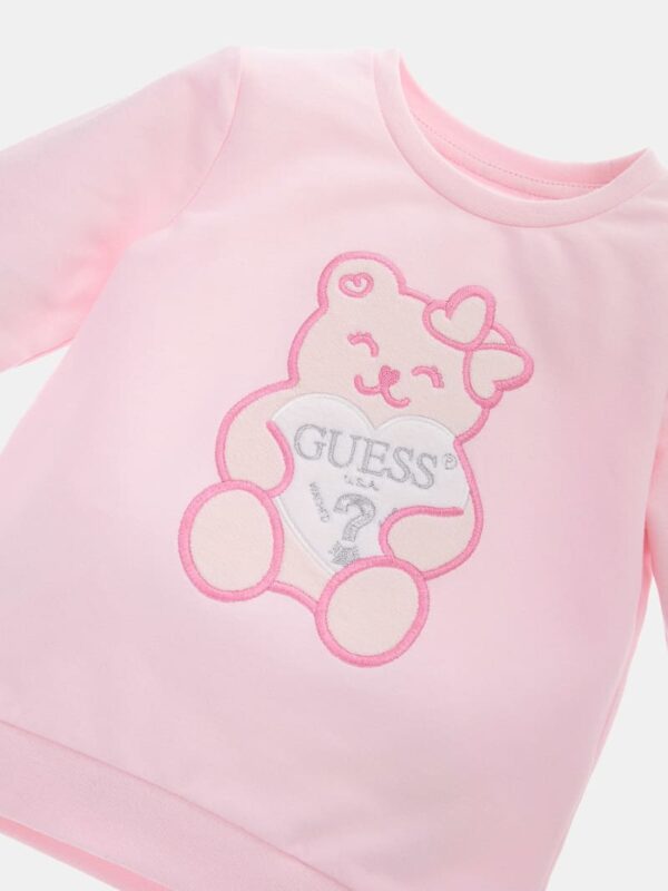 Guess Kids Felpa Girocollo Rosa Bambina
