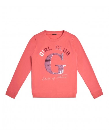 Guess Kids Felpa Girocollo Rosa Bambina