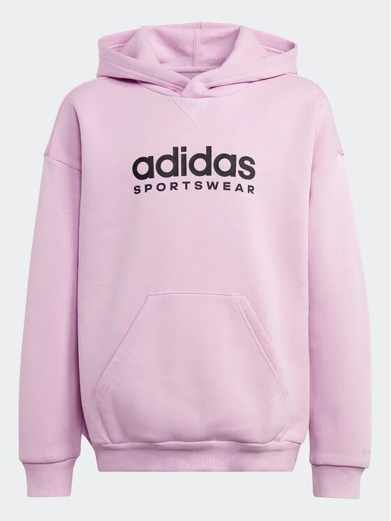 Adidas J All Szn Hd Felpa Con Cappuccio Rosa Bambina