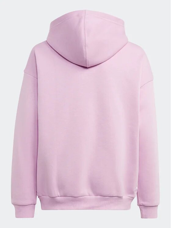 Adidas J All Szn Hd Felpa Con Cappuccio Rosa Bambina