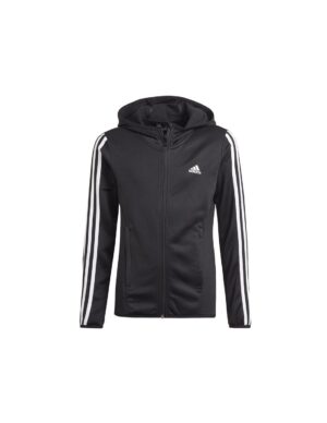 Adidas Sweatshirt Designed Felpa Chiusura Zip Nera Bambine Ragazze
