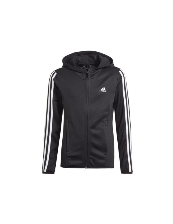 Adidas Sweatshirt Designed Felpa Chiusura Zip Nera Bambine Ragazze