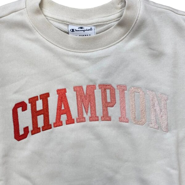 Champion Legacy Felpa Girocollo Bianca Bambina