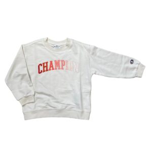 Champion Legacy Felpa Girocollo Bianca Bambina