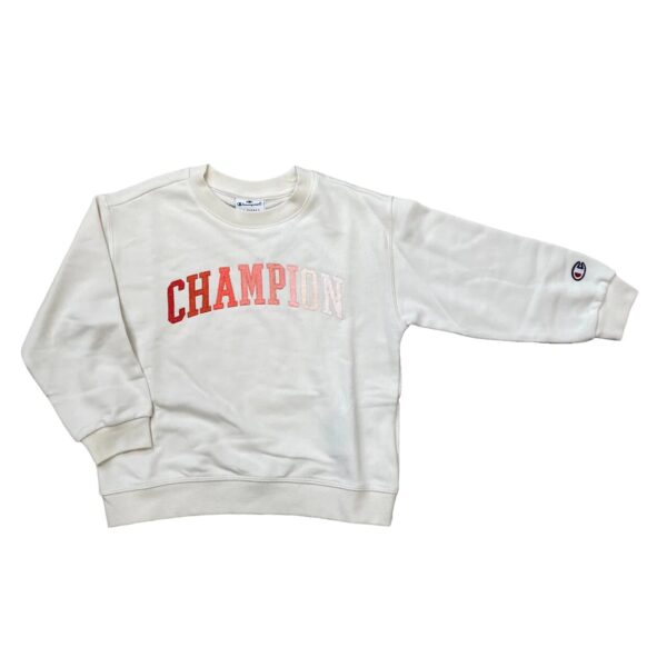 Champion Legacy Felpa Girocollo Bianca Bambina