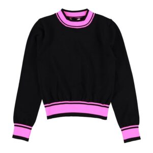 Imperial  Maglionciono Nero Rosa Bambina