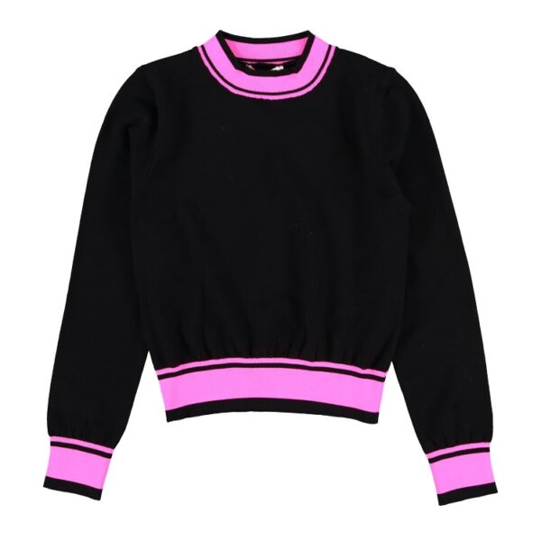 Imperial  Maglionciono Nero Rosa Bambina