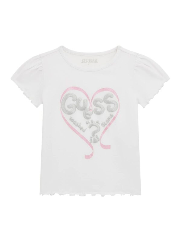 Guess Logo T-shirt Bianca Bambina