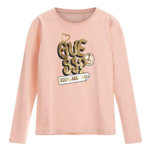Guess T-shirt Manica lunga Rosa Bambina