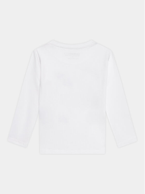Guess Logo T-shirt Manica lunga Bianca Bambina