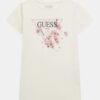 Guess T-shirt logo triangolo frontale Bianca Bambina