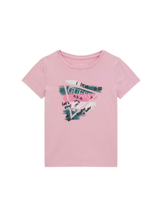 Guess T-shirt Total Pink Bambina