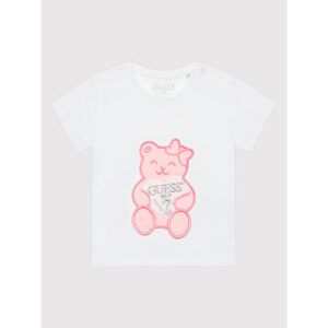 Guess  Kids T-shirt Bianca Con stampa frotale Bambina