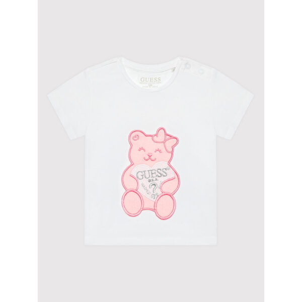 Guess  Kids T-shirt Bianca Con stampa frotale Bambina