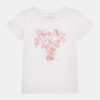 Guess T-shirt logo triangolo frontale Bianca Bambina