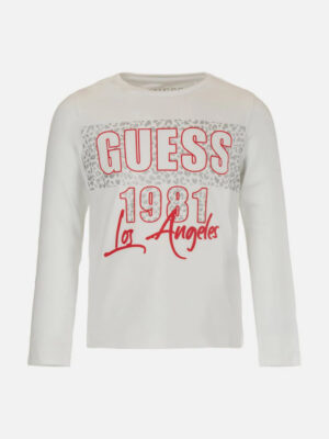 Guess Logo Maglia Fucsia con glitter bambina