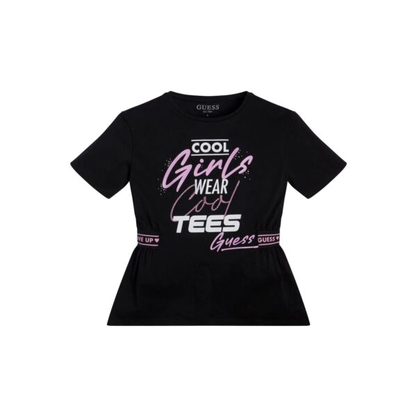 Guess T-shirt  Regular Fit Nera Bianca Bambina