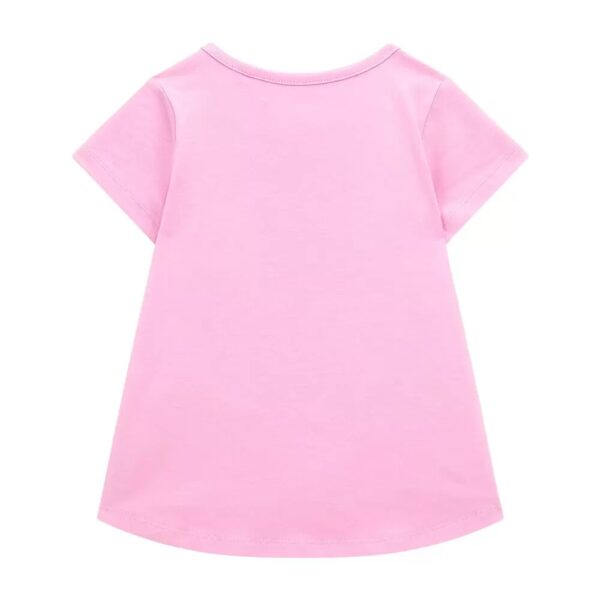 Guess T-shirt stampa glitter all over Rosa Bambina