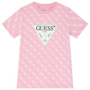 Guess Girls Pink Logo T-shirt Rosa Bambina