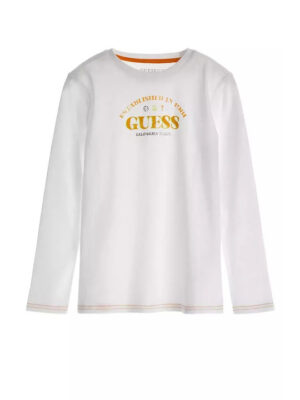 Guess Kids T-shirt Manica lunga Bianca Bambini