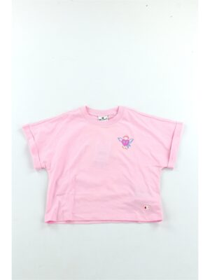 Champion Crewneck T-shirt Rosa Bambina