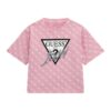 Guess  stampa all over  T-shirt Rosa Bambina