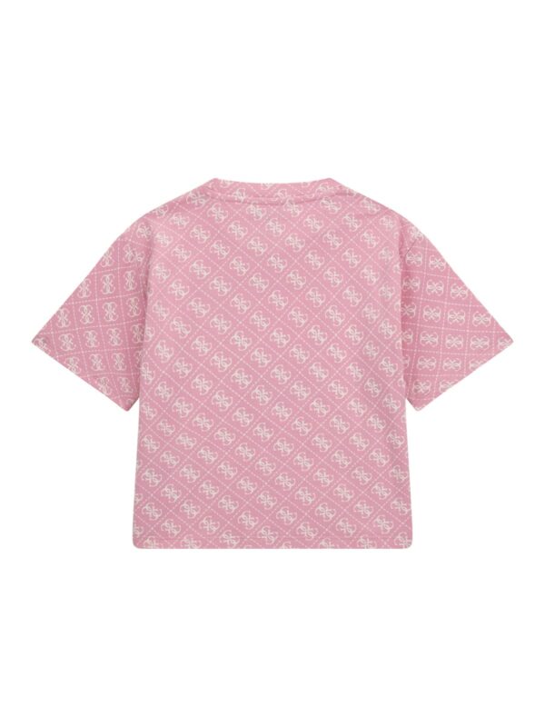 Guess  stampa all over  T-shirt Rosa Bambina