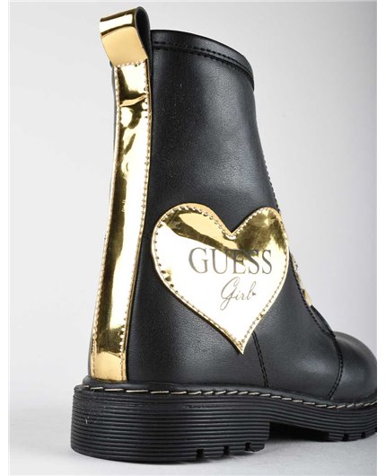 Guess Stivaletti Neri Oro Bambina