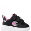 Champion Angel Scarpe In Pelle Nere Rosa Bambina