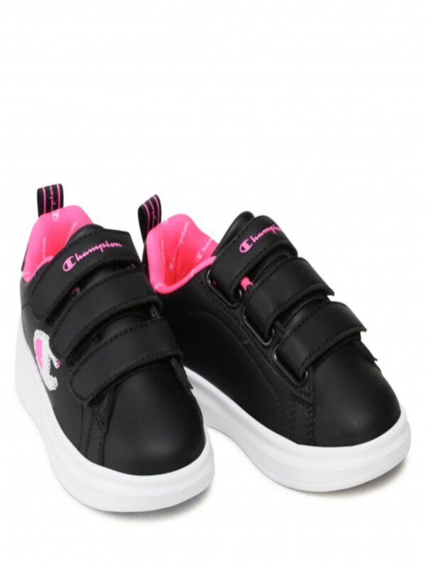 Champion Angel Scarpe In Pelle Nere Rosa Bambina