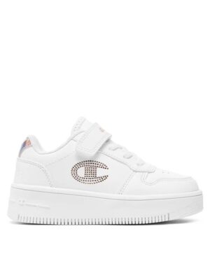 Champion G Ps Legacy Rebound Platform Glitter Scarpe da ginnastica Bianche Bambina