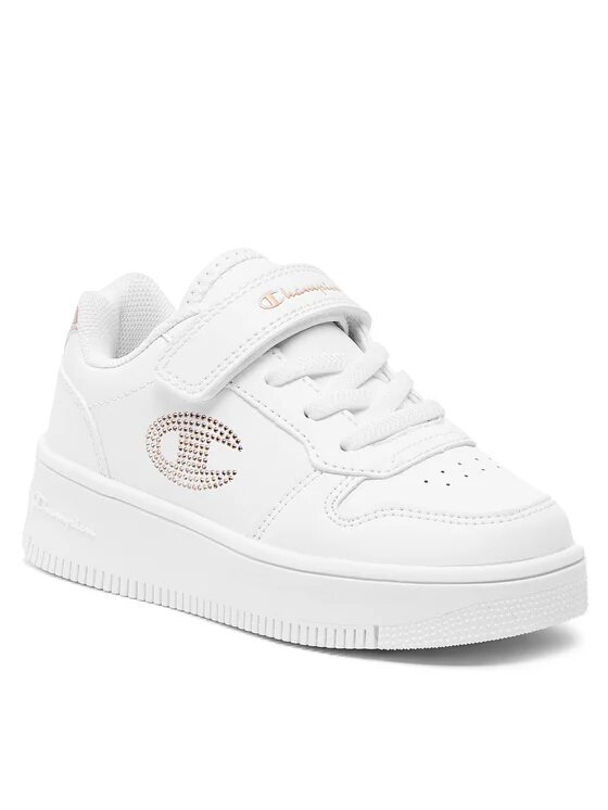 Champion G Ps Legacy Rebound Platform Glitter Scarpe da ginnastica Bianche Bambina